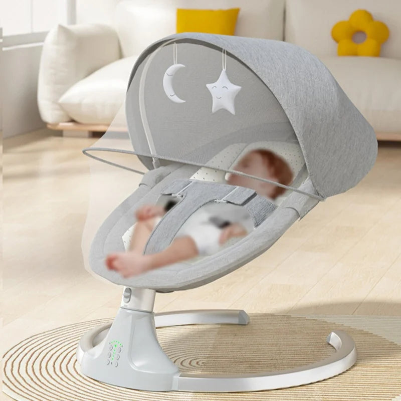 Chaise à bascule pour bébé de 6 à 18 mois, berceau électrique inclinable pour nouveau-né, téléphone portable, Bluetooth, musique apaisante