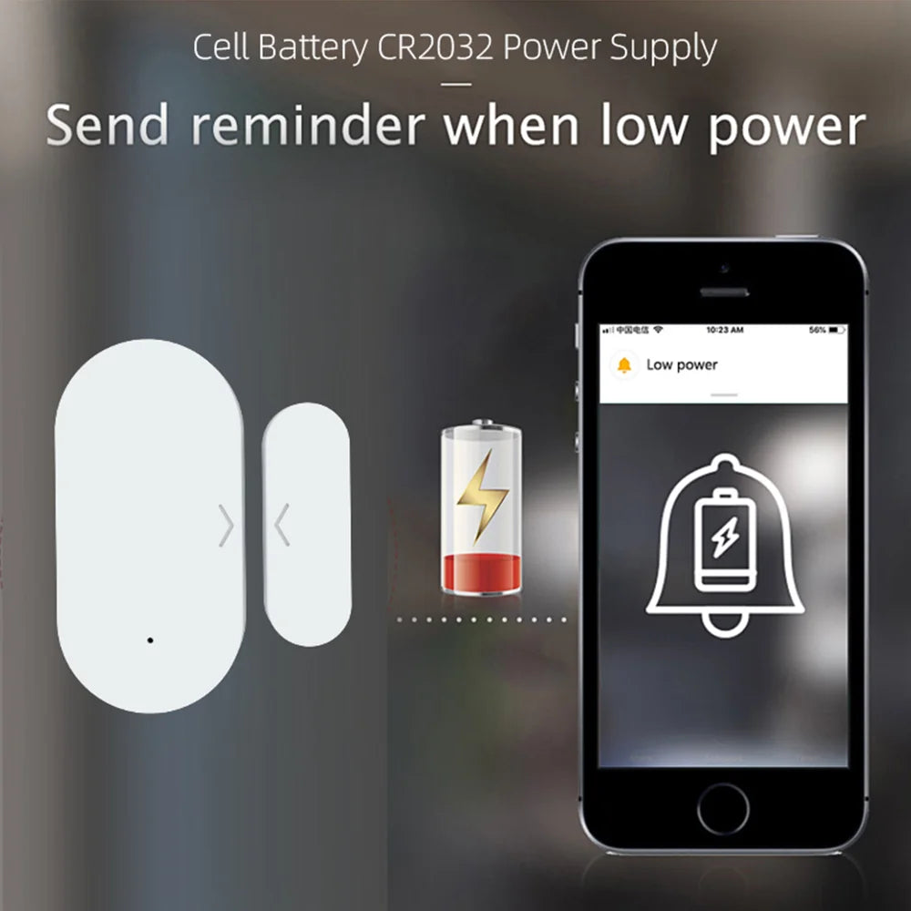 Capteur de Contact de capteur de fenêtre de porte Tuya Zigbee pour le travail de maison intelligente avec Alexa Google Home Yandex