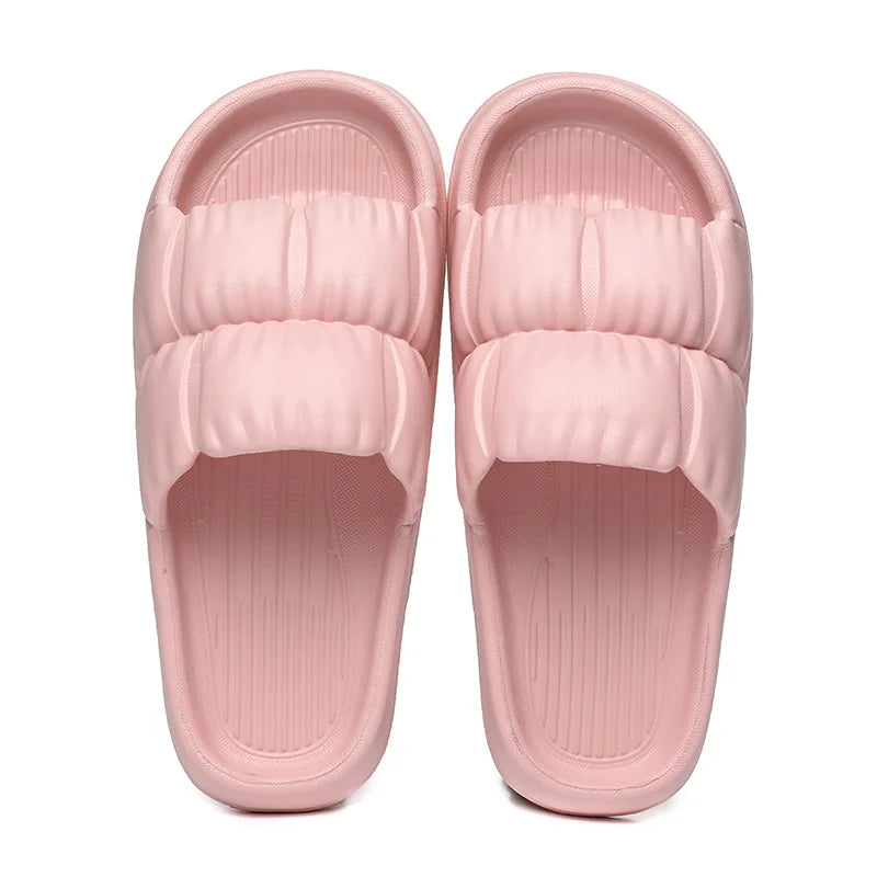 Pantoufles à fond souple pour femmes, maison, salle de bain, maison, bain, antidérapantes, sandales d'été pour hommes, vêtements de plage confortables