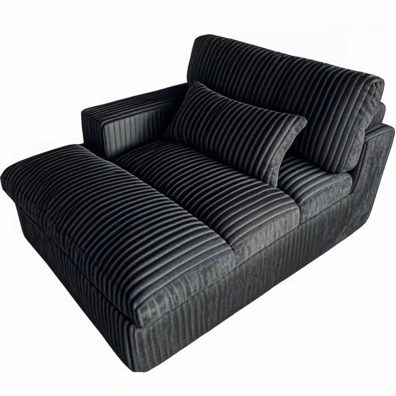 Canapé-lit Double en velours côtelé de luxe, Style italien rétro, pour salon, Compression sous vide, lavable, personnalisable