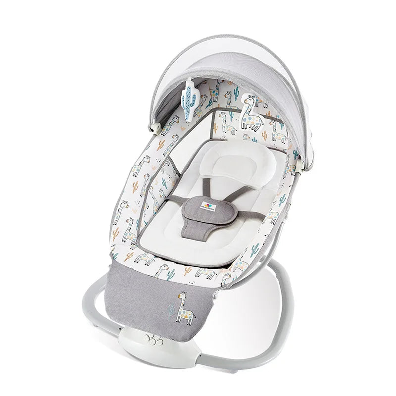 Fauteuil inclinable à bascule pour bébé, musique Bluetooth, chaise à bascule électrique avec télécommande intelligente pour bébé, berceaux confortables pour bébé