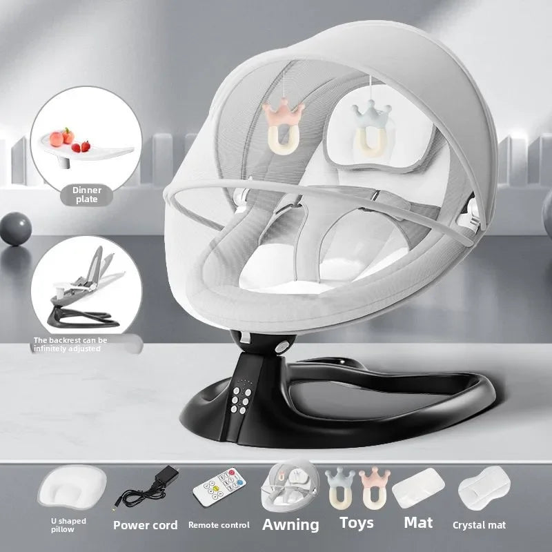 Électrique apaisant bébé bascule inclinable berceau chaise électrique nouveau-né et sieste nourrissons apaisant bascule bébé balançoires