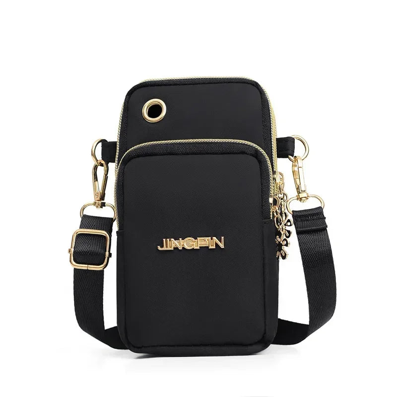 Sac à bandoulière pour téléphone portable pour femme, mini sacs, sac à monnaie de la colonne vertébrale, couverture de course au cou, portefeuille à 3 couches, mode pour maman
