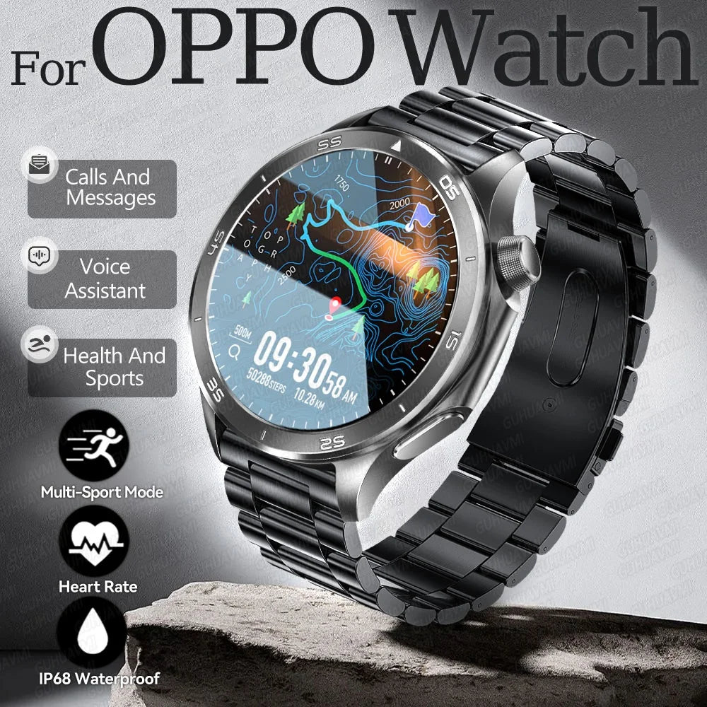 Montre connectée GPS pour hommes, avec boussole, altimètre de pression, étanche IP68, appel Bluetooth, écran AMOLED, nouveau, 2025