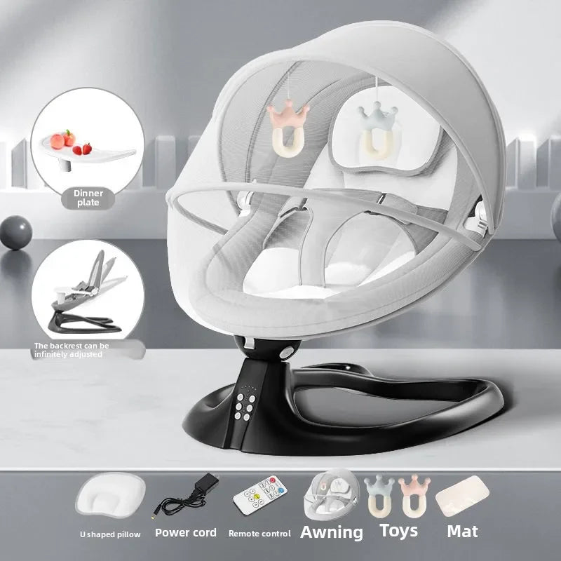 Électrique apaisant bébé bascule inclinable berceau chaise électrique nouveau-né et sieste nourrissons apaisant bascule bébé balançoires
