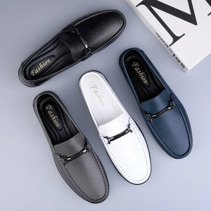 Marque de luxe hommes mocassins mode printemps automne chaussures décontractées nouveaux hommes confortables conduite appartements en cuir véritable mocassins chaussures de marche