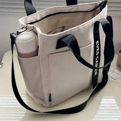 Sac à main en toile imperméable et Nylon, fourre-tout décontracté de grande capacité, sacoches simples à la mode pour écolière, nouvelle collection 2024
