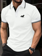 Polo d'été en Polyester pour hommes, T-Shirt haut de gamme, manches courtes, sans marquage, revers décontracté, vêtements d'affaires fins