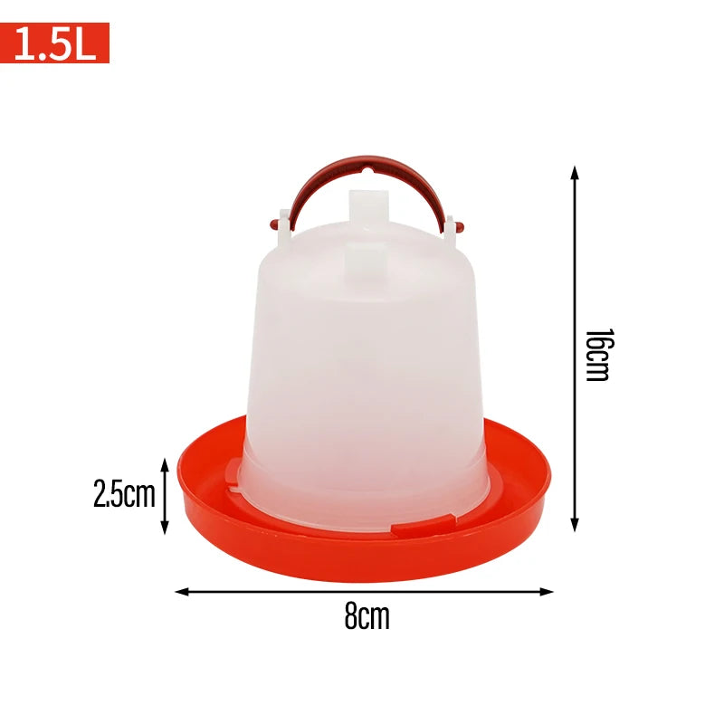 Distributeur d'eau automatique pour poulet, 1.5/2.5/4l, abreuvoir pour poussins, seau, outils agricoles, abreuvoir pour caille, abreuvoir pour oiseaux, alimentation pour volaille