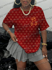 T-Shirt à Manches Courtes et Col Rond pour Homme et Femme, Vêtement de dehors de Marque de Luxe, avec Lettres Imprimées, Collection Estivale