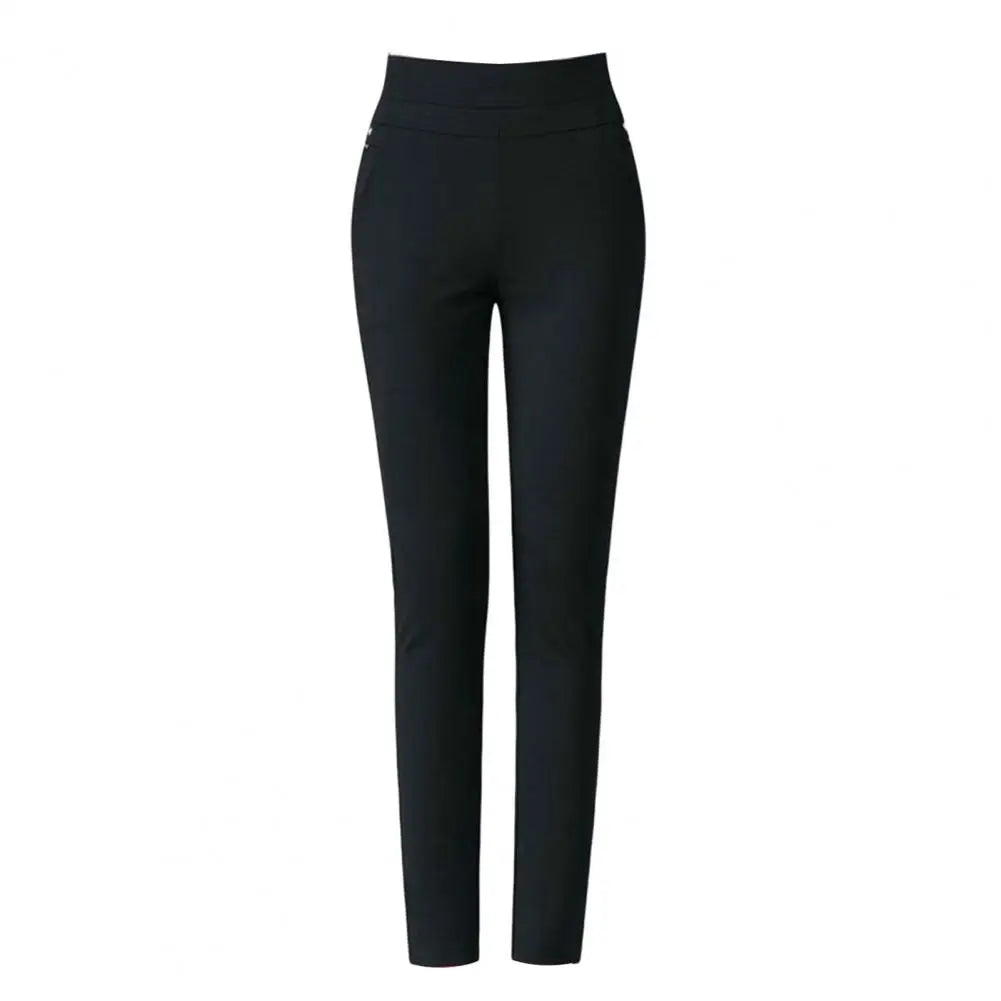 Mother Spring Pants High Waist Casual Stretch Pockets Solid Color Match Top Slim Fit Plus Size Pencil Pants Women Clothing