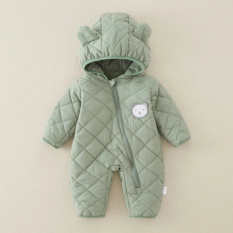 Vêtements d'hiver pour nouveau-né fille, combinaison épaisse pour bébé, barboteuse chaude pour bébé, veste en coton, salopette pour garçon, manteau pour tout-petits
