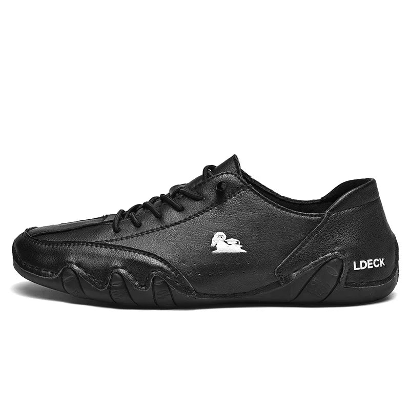 Chaussures décontractées en cuir pour hommes, baskets confortables de marche d'été, mocassins de styliste, chaussures de sport de luxe, nouvelle collection 2023