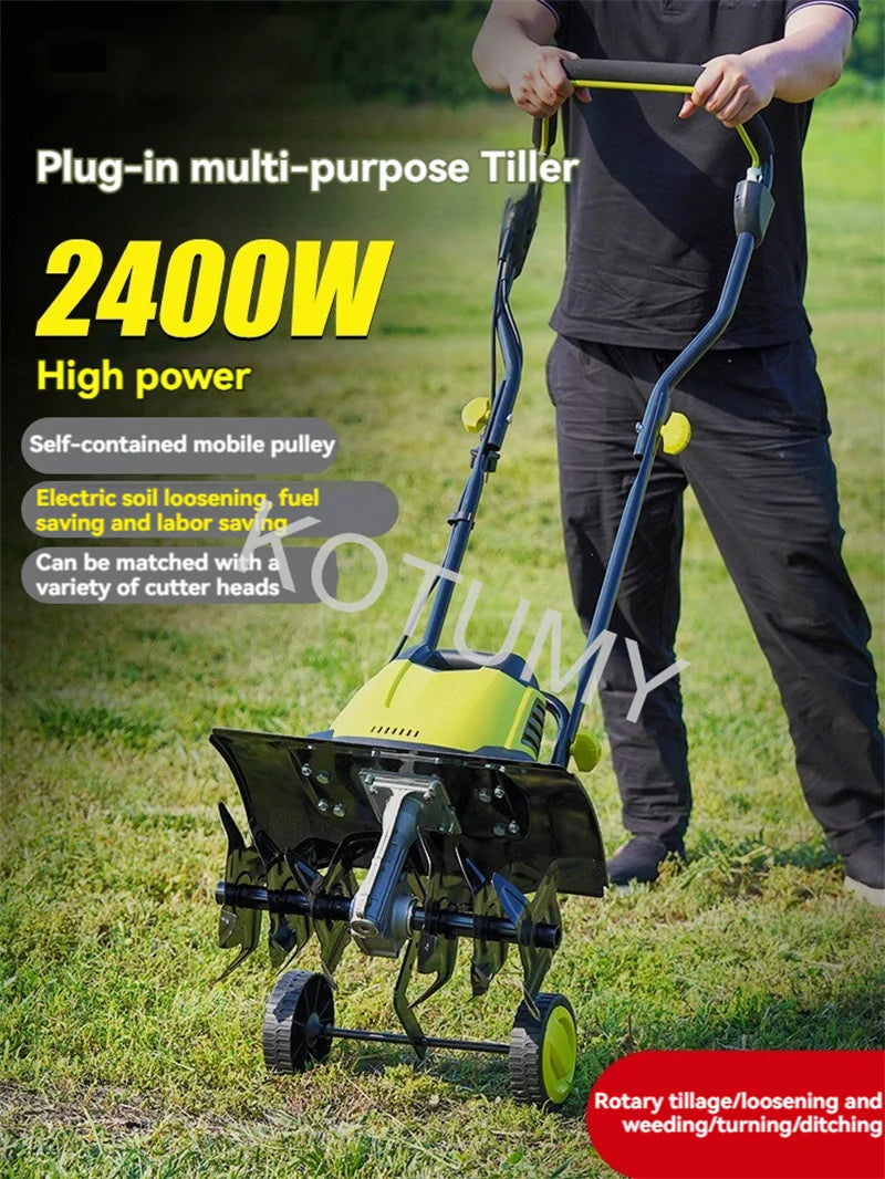 Scarificateur électrique, Micro-motoculteur, Machine de labour des terres, cultivateur de creuser des terres domestiques, motoculteur rotatif agricole 220V