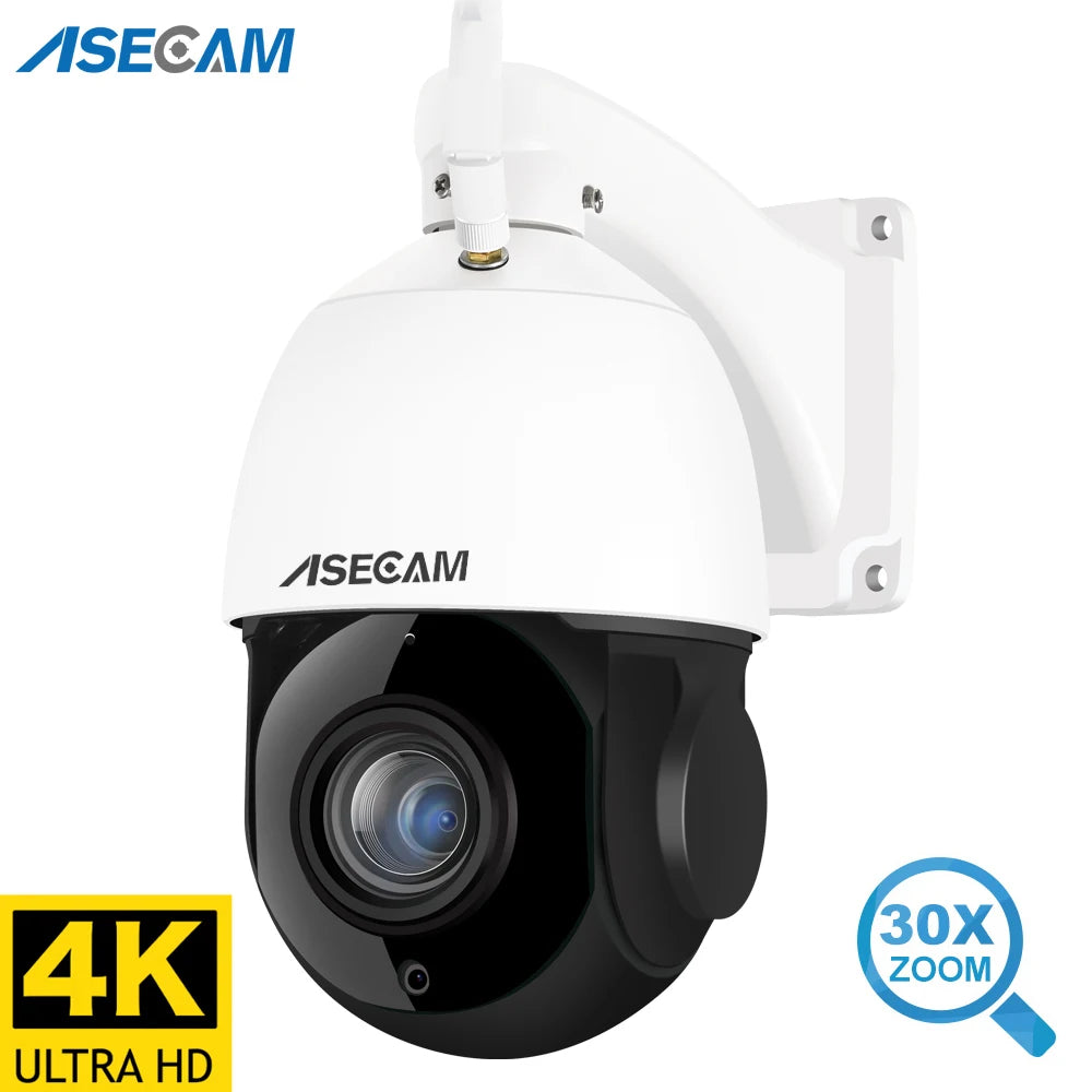 8MP 4K PTZ camera exterieur sans fil humain AI suivi automatique 30x Zoom camera video surveillance POE Onvif P2P Audio domicile Camhi
