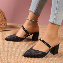 Sandales à talons bas femme mode d'été talons hauts peu profonds femmes sandales de créateur chaussures de luxe pour femmes chaussures de fête de mariage
