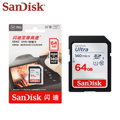 Carte SanDisk Ultra SDHC UHS-I et carte mémoire SDXC 32 go 64 go 128 go 256 go carte SD originale pour appareil photo jusqu'à 150 mo/s carte Flash