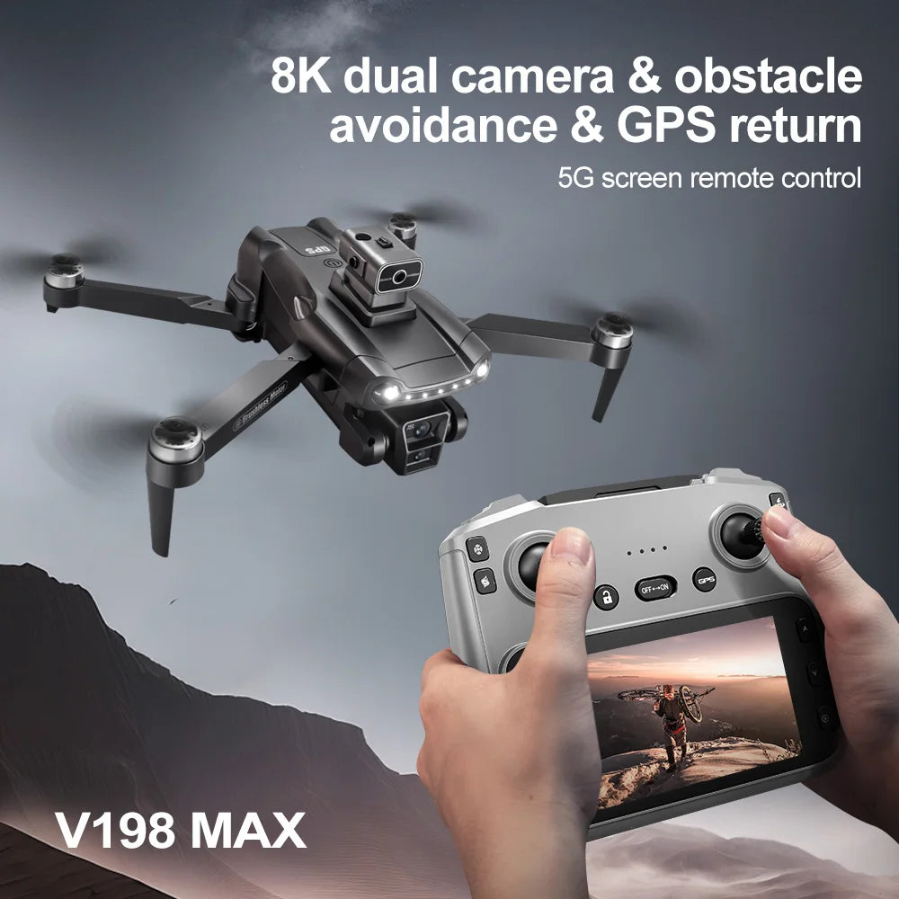 Xiaomi Mijia V198GPS MAX Drone 8K moteur sans brosse professionnel Laser évitement d'obstacles pliable quadrirotor aérien optique RCToy