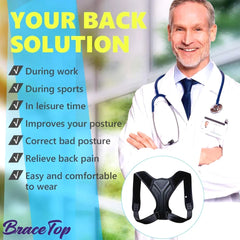 Ceinture correctrice de Posture réglable pour le dos et les épaules, soutien de la colonne vertébrale, remodelez votre corps, pour la maison, le bureau, le Sport, attelle du cou pour le haut du dos