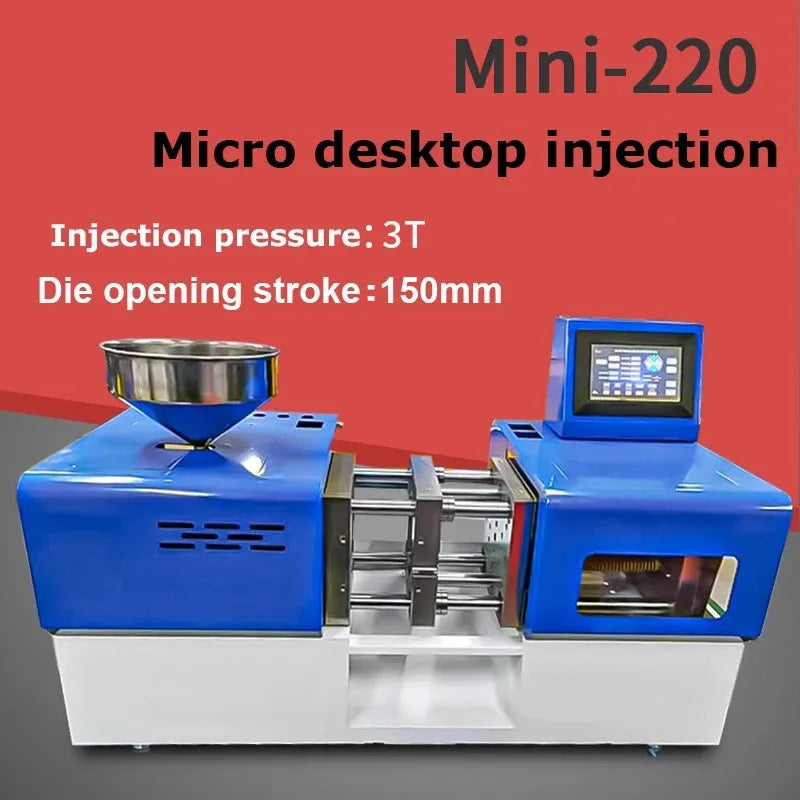 Petite Machine de moulage du plastique horizontale Mini-220, Machine de moulage par Injection de bureau pour la production de Micro pièces en plastique PLA PC PE