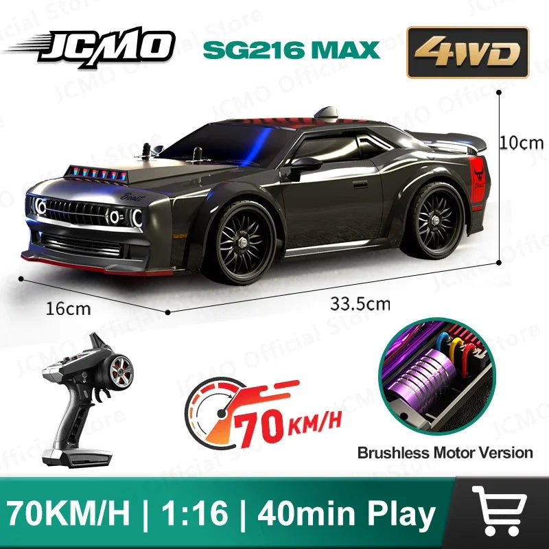 SG216 MAX RC voiture 70 + KM/H véhicules télécommandés à grande vitesse 1:16 sans brosse 4WD RC voitures de sport SG116 PRO 40 KM/H voiture jouets cadeaux