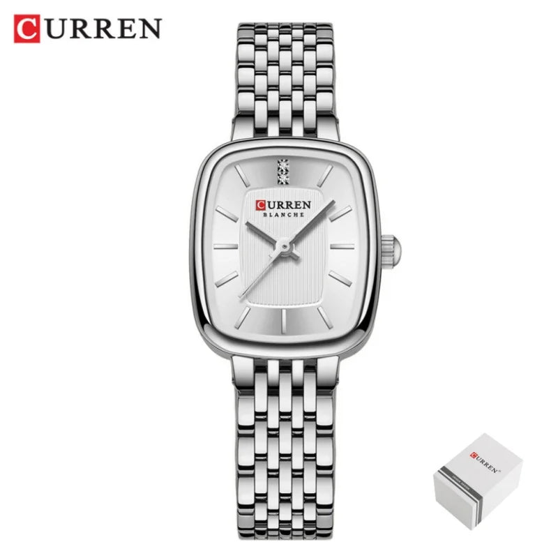 CURREN 9093 mode Quartz femmes montre Simple élégant cadran carré or bracelet en acier inoxydable étanche loisirs affaires montres