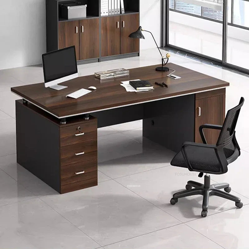 Modern Office Desks Double Staff Desk and Chair Combination Luxury Office Boss Desk Home Study Work Table Computer Table P