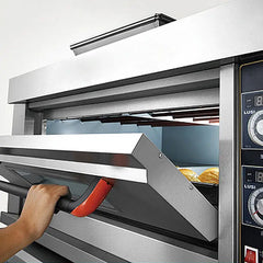 Cuisine commerciale 2 pont 4 plateaux four de cuisson pain industriel Pizza gâteau électrique boulangerie fours boulangerie machines fours Pizza