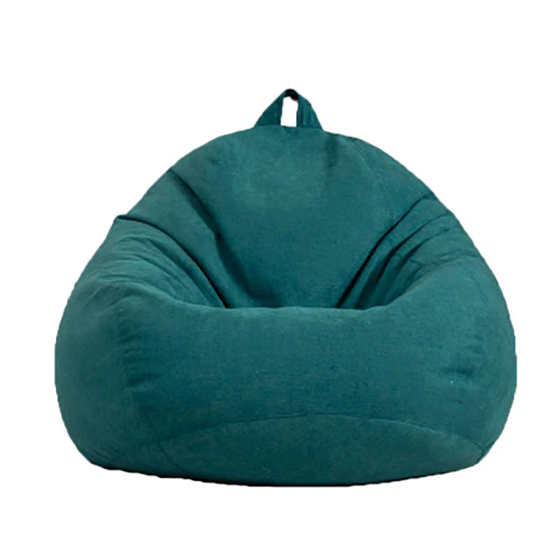 Bean Bag Chair without Filling Stuffed Giant Beanbag Sofa Bed Thick Linen Flocking Pouf Ottoman Seat Puff Lounge Furniture