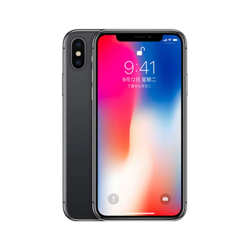 Original utilisé Apple iPhone X débloqué 4G téléphone portable Face ID 5.8 "64/256GB ROM 12MP IOS NFC caméra Hexa-core Smartphones