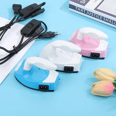 Mini fer à repasser électrique artisanal, portable, pratique, presse à chaud, bricolage, petit fer pour repasser les vêtements, appareils de lessive, prise EU, US