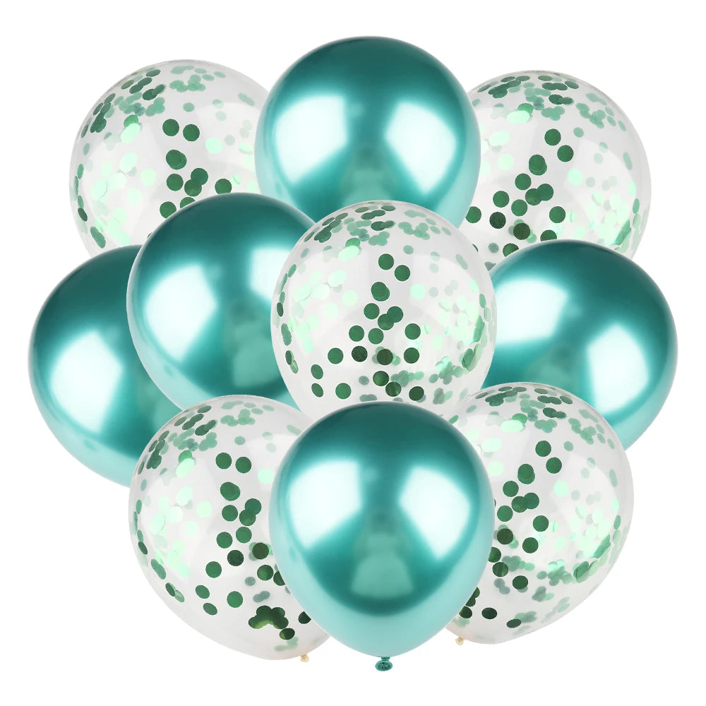 Ballons métalliques en forme d'étoile et de cœur, 14 pièces, ensemble de confettis or rouge bleu rose pour joyeux anniversaire, réception-cadeau pour bébé, mariage