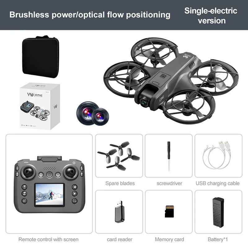 XIAOMI Mini V666 Drone 8k professionnel Wifi 5g Dron évitement d'obstacles sans brosse Altitude Mode sans tête Rc quadrirotor jouets nouveau