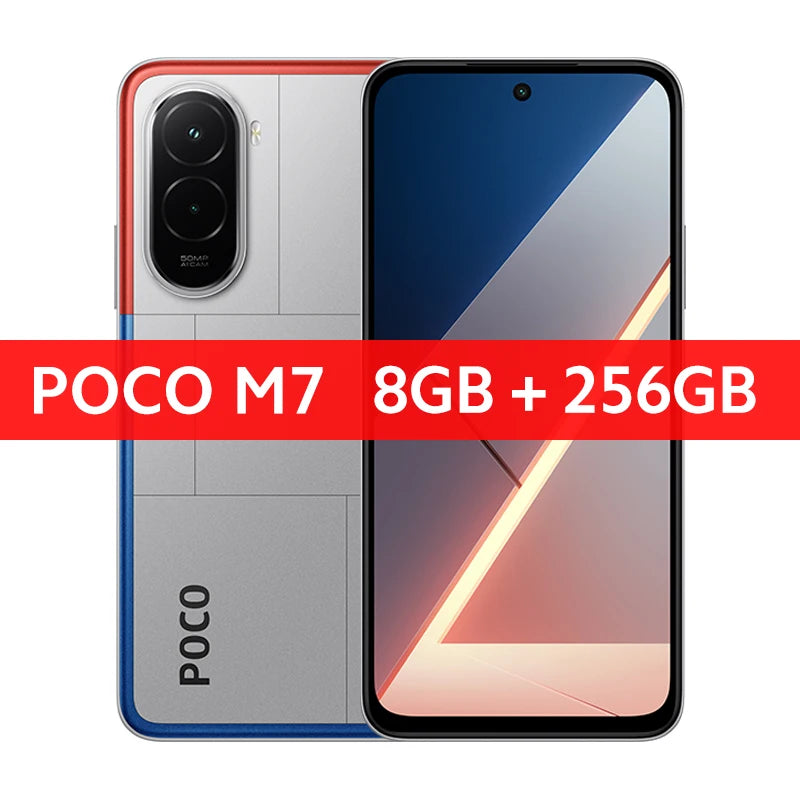 Nouveau POCO M7 Version mondiale Smartphone 128GB 256GB Snapdragon 685 7000mAh 50MP caméra immersive 6.9 "FHD + affichage 33W charge