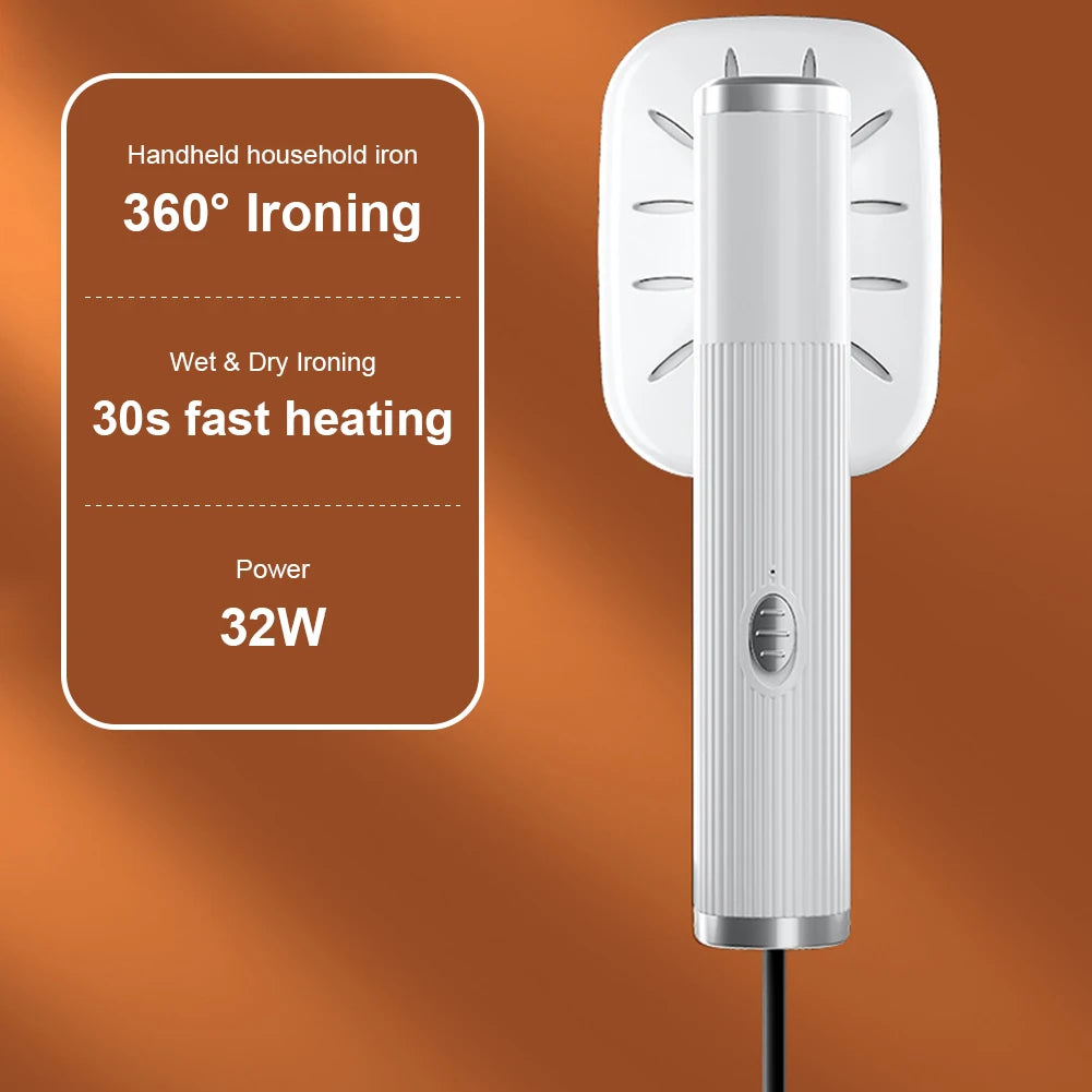 Fer à vapeur domestique 360 °   Machine à repasser électrique alimentée par USB, petit cuiseur vapeur pour vêtements en tissu