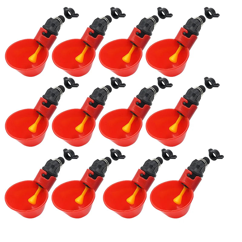 6-36 pièces poulet caille suspendus tasses d'eau mamelon bol à boire oiseaux mangeoire à eau bol abreuvoir tasse pour jardin automatique volaille