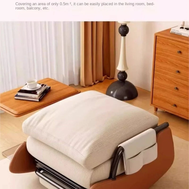 Fauteuil à bascule pour la pause déjeuner, fauteuil inclinable paresseux, canapé Tat, balcon, adulte unique, maison, loisirs, paresseux, peut dormir, coussin en latex