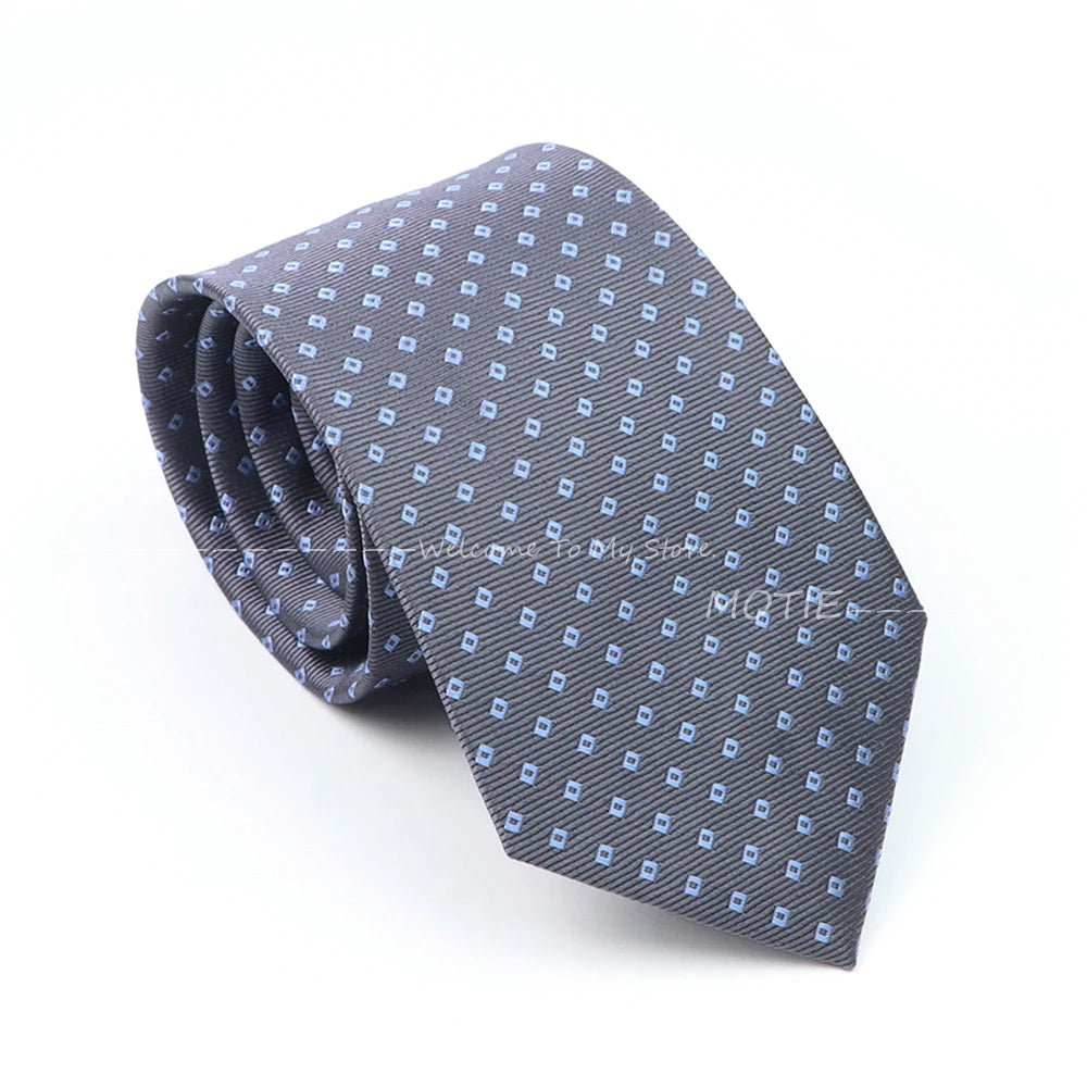 Cravates en polyester rayées gracieusement plaidées cravates rouges bleues cravate pour groupe fête bureau chemise col costume accessoires décoratif