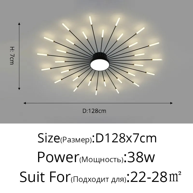 Modern LED Chandelier For Living Room Bedroom Home Roof Indoor Gold Metal Ceiling Lamp With Remote Control Lighting Lustre Decor