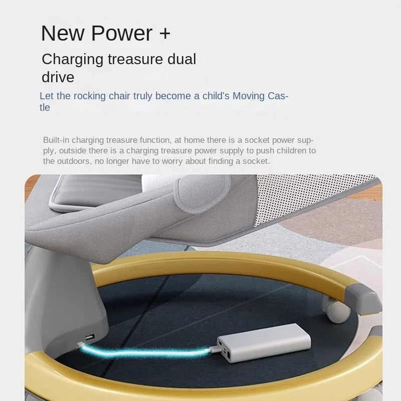 LAZYCHILD bébé chaise à bascule bébé berceuse chaise longue bébé nouveau-né lit à bascule berceau électrique chaise apaisante plaque amovible