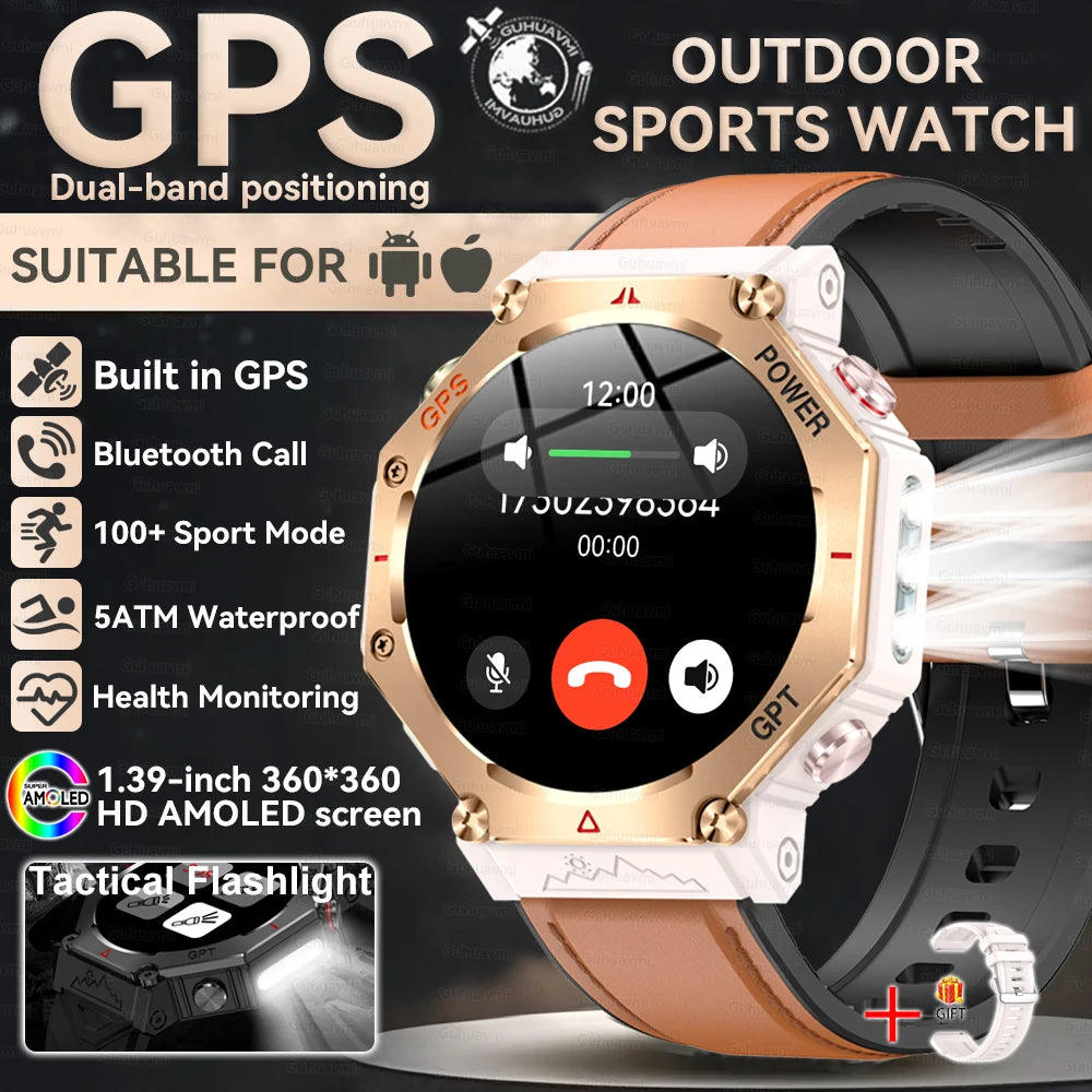 Nouveau t-rex 3 Ultra extérieur GPS montre intelligente 5TM étanche intégré double bande GNSS altimètre sport natation hommes montres intelligentes militaires