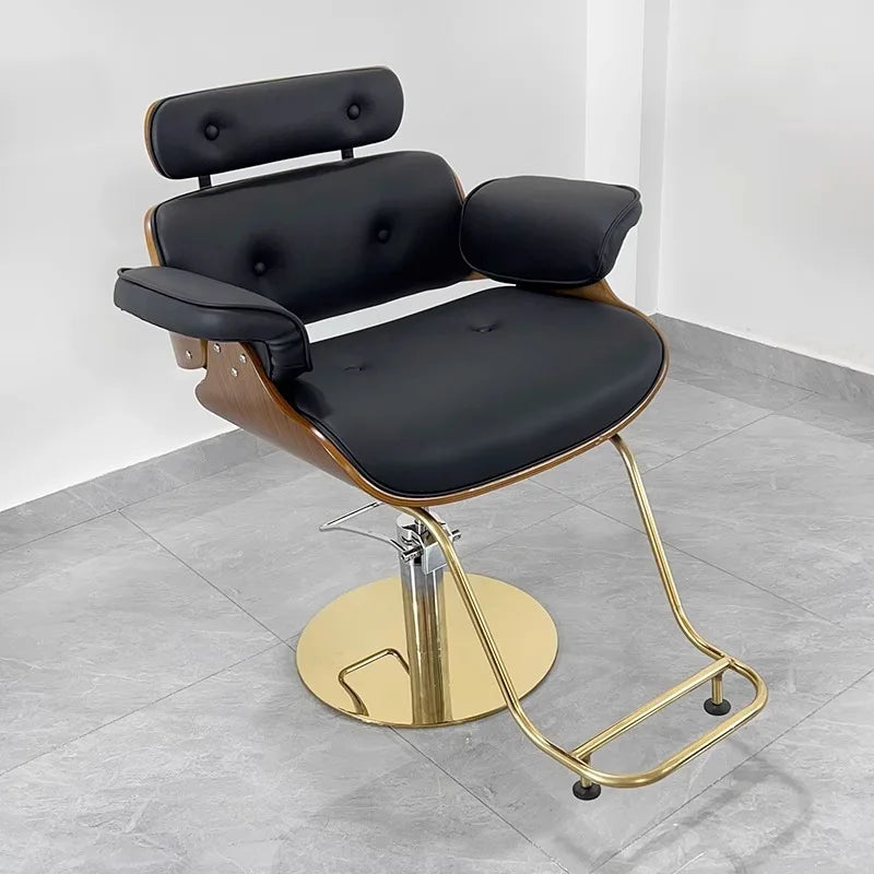 Chaise de barbier de Style industriel, Chaise de Salon en métal robuste, Salon de coupe de cheveux, Studio de beauté, meubles de Salon à hauteur réglable