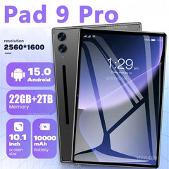 2025 Pad 9 Pro tablette Android 15 22GB + 2T Tablette Snapdragon888 tablette PC 10000mAh Version mondiale originale 5G double carte SIM WiFi