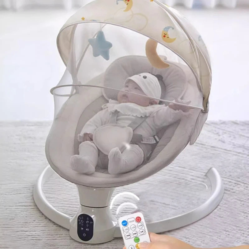 Balançoire pliable pour bébés, chaise à bascule électrique, lit à bascule, berceau électrique pour bébé, prendre bébé pour dormir, libérez vos mains