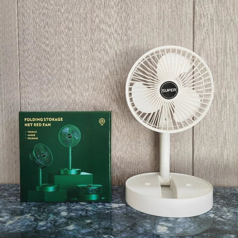 Portable Foldable USB Desk Fan Silent Adjustable Small Fan for Home Office Dorm Students Desktop Handheld Use