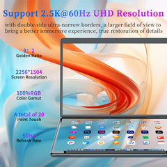 BYONE BY135 double écran ordinateur portable Intel N100 DDR4 16G RAM M.2 SSD 14 pouces 10 points écran tactile ordinateur portable 6500Mah ordinateur PC bureau