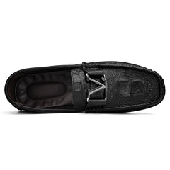 Haute qualité en cuir véritable hommes chaussures décontractées marque en cuir de vachette chaussures motif Crocodile mocassins dames mocassin chaussures plates