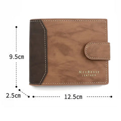 Nouveau portefeuille court pour hommes porte - cartes ultra - mince nom imprimer portefeuille pour hommes petit porte - photos sac à trois plis sac à main pour hommes givré