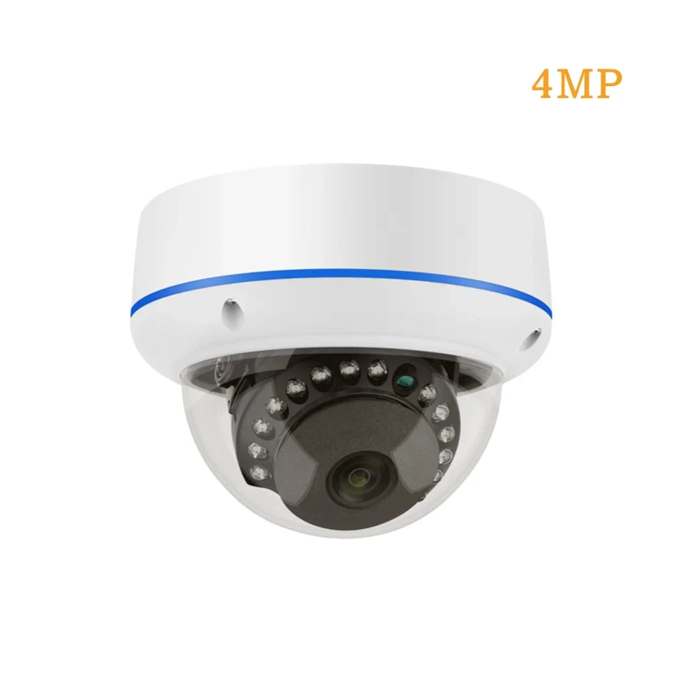 Techage-Caméra de surveillance intérieure IP PoE HD 5MP, dispositif de sécurité domestique, anti-vandalisme, avec vision nocturne infrarouge, audio unidirectionnel, détection AI