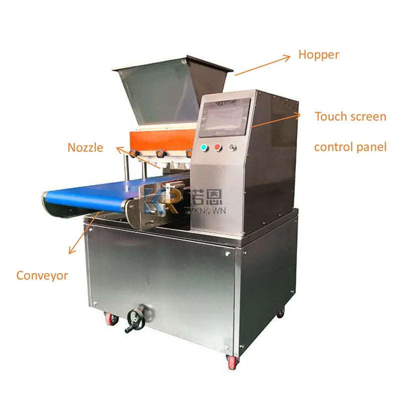 Four industriel en acier inoxydable, machine exécutive, petit biscuit, biscuit, biscuit, chi, gâteau, Chamonix, tunnel alimentaire, toast, jxCake Maker, production